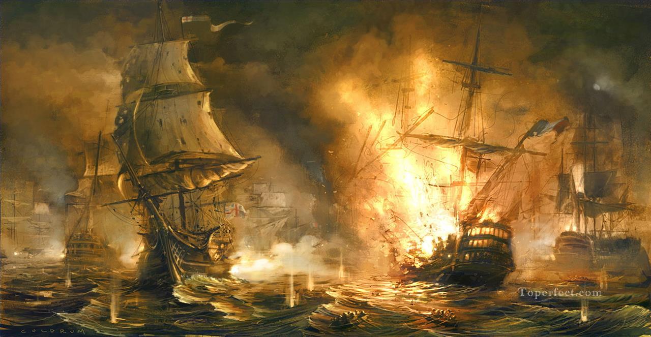 ナポレオン海戦油絵